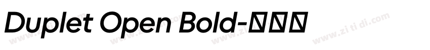 Duplet Open Bold字体转换